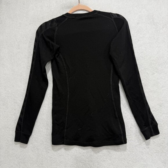 Helly Hansen Shirt Womens Small Black Merino Wool Base Layer Thermal Long Sleeve - Picture 8 of 10